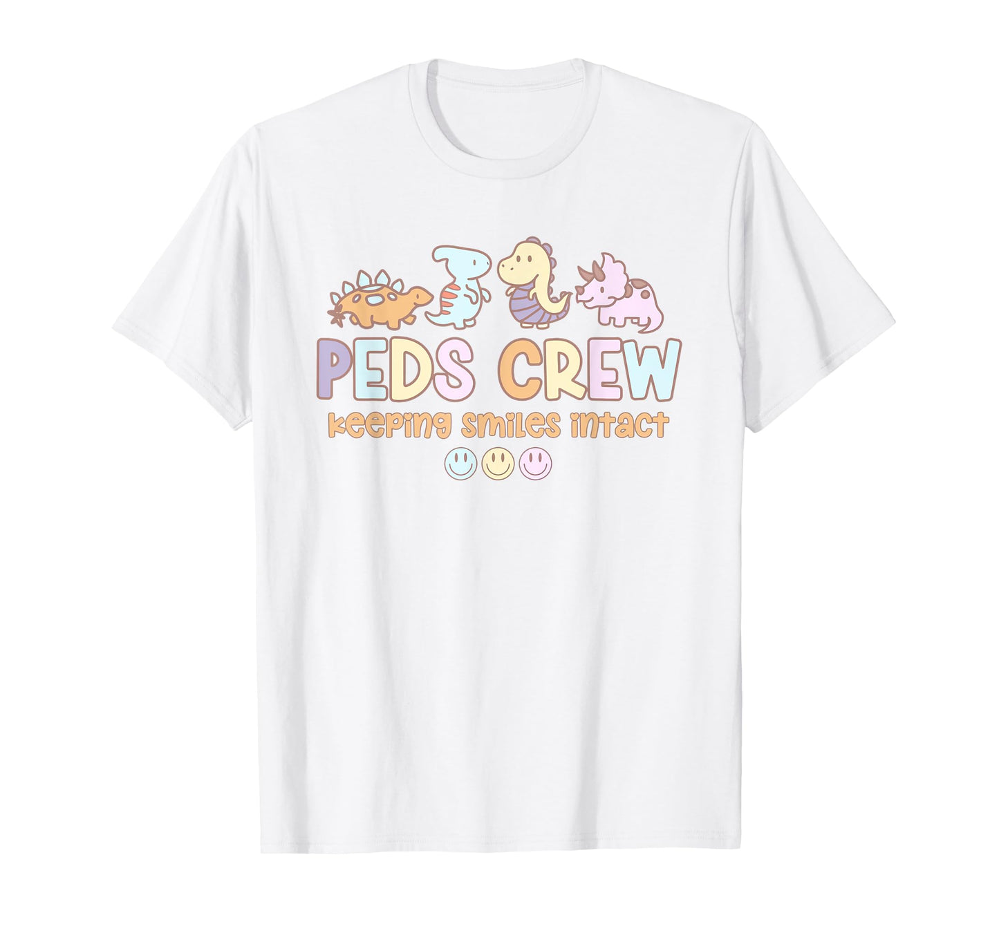 Groovy Peds Team Crew Keeping Smiles Intact Pediatric Nurse T-Shirt