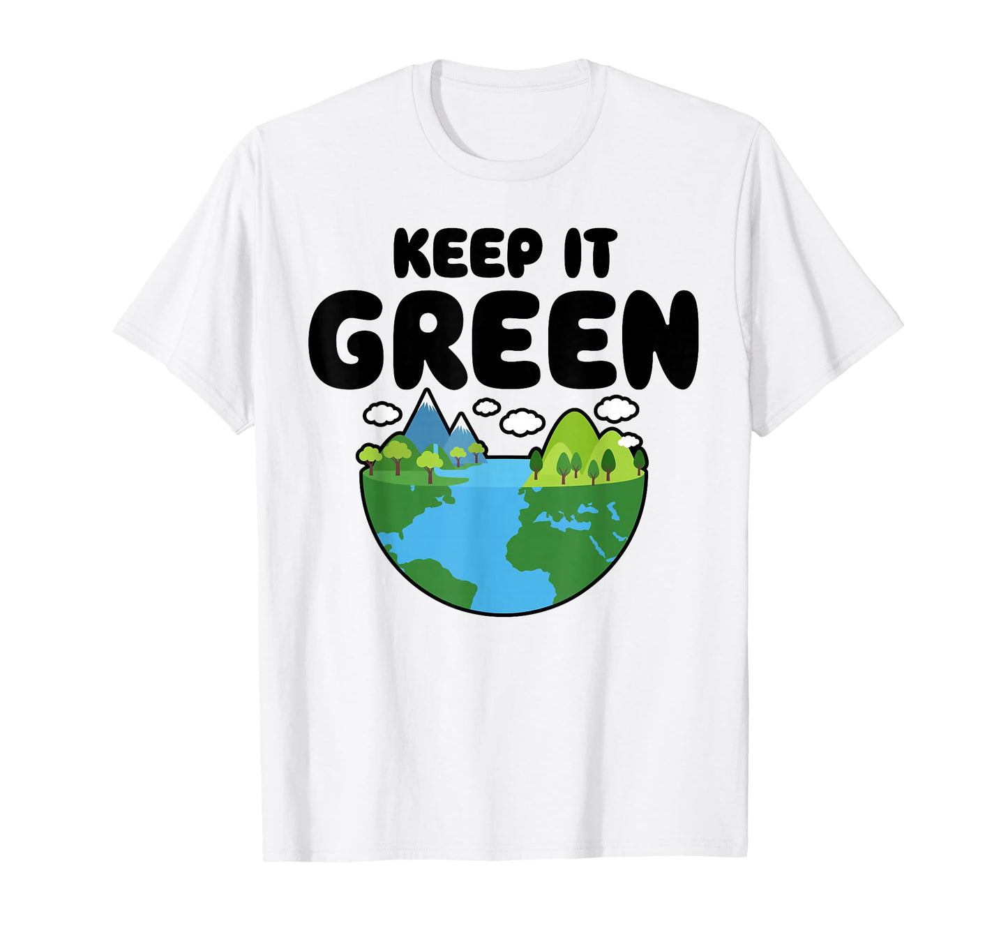 Keep It Green Earth Day Planet Environmental Awareness Retro T-Shirt