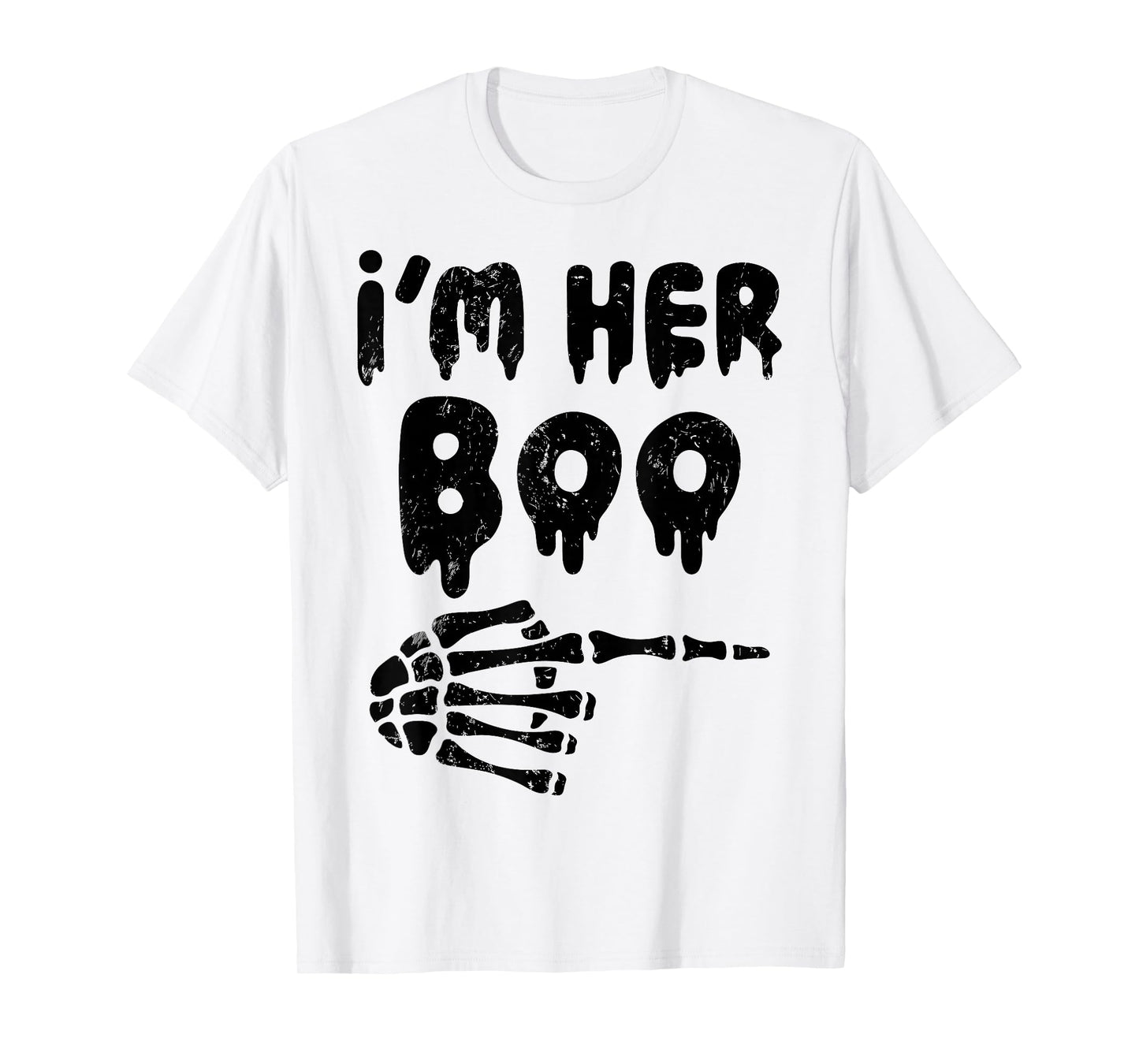 Im Her Boo Im His Ghoul Halloween Couple Matching Women Men T-Shirt