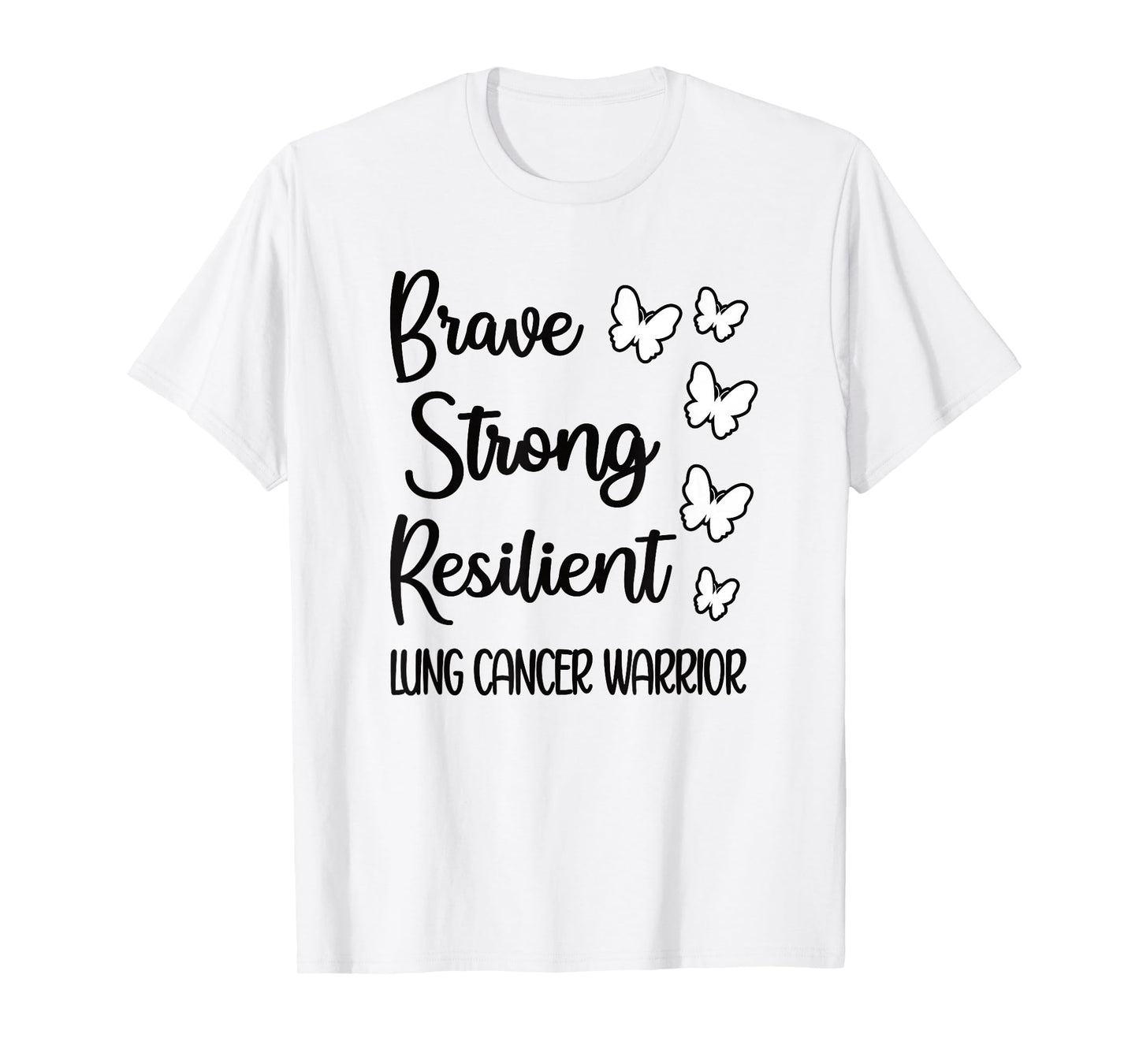 Lung Cancer Warrior White Ribbon Lung Cancer Fighter T-Shirt