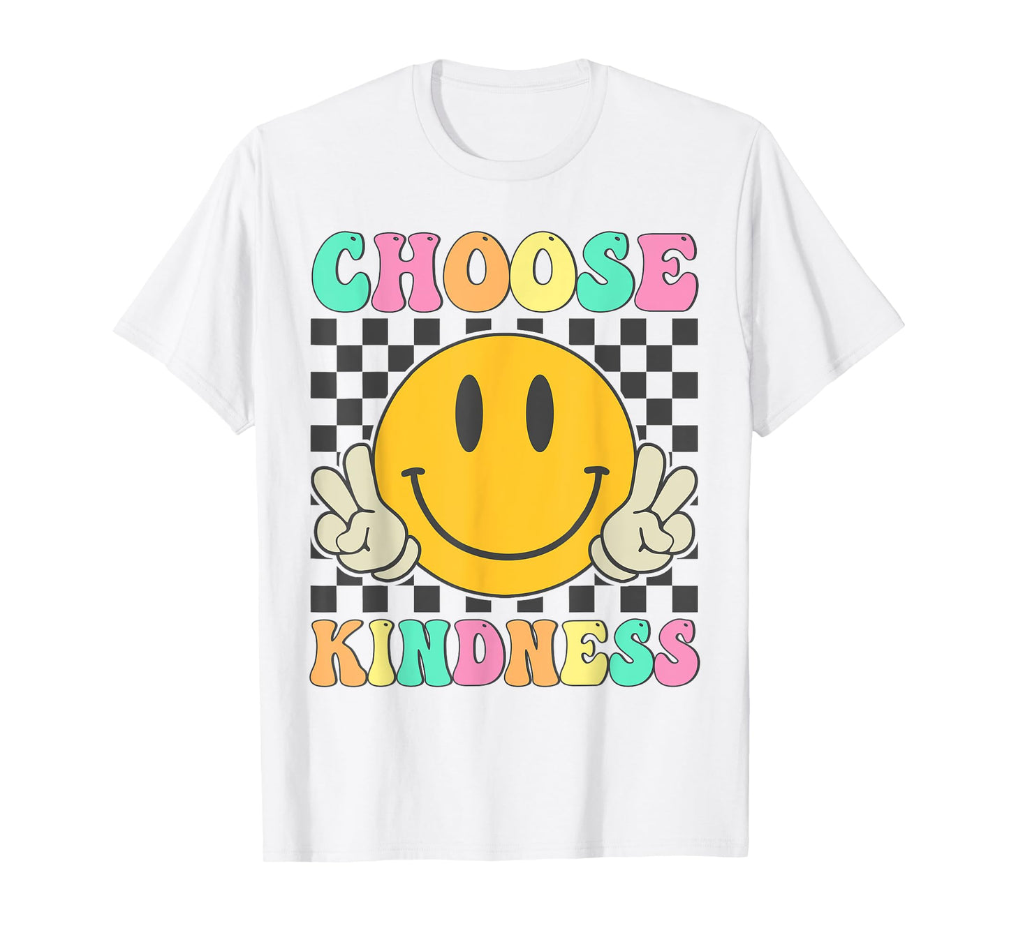 Kids Choose Kindness Retro Groovy Be Kind Inspirational T-Shirt