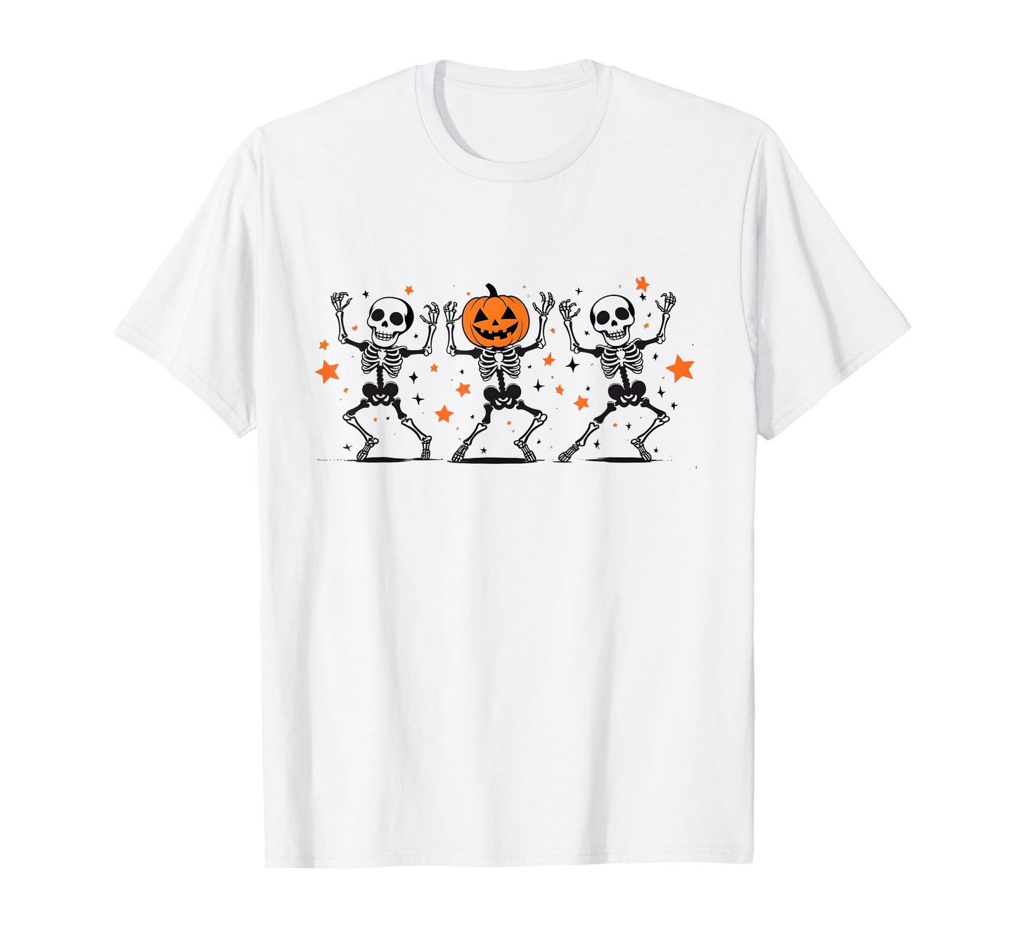 Dancing Halloween Skeleton Pumpkin T-Shirt