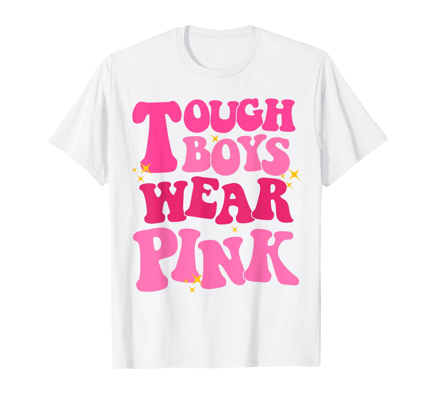 Tough Boys Wear Pink Breast Cancer Awareness Shirts Men Boys T-Shirt
