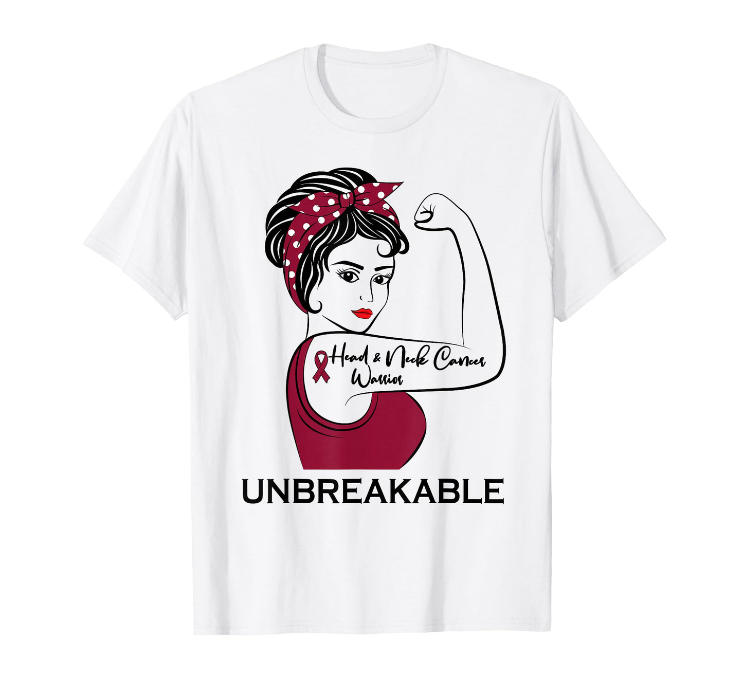 Head and Neck Cancer Warrior Unbreakable Awareness T-Shirt