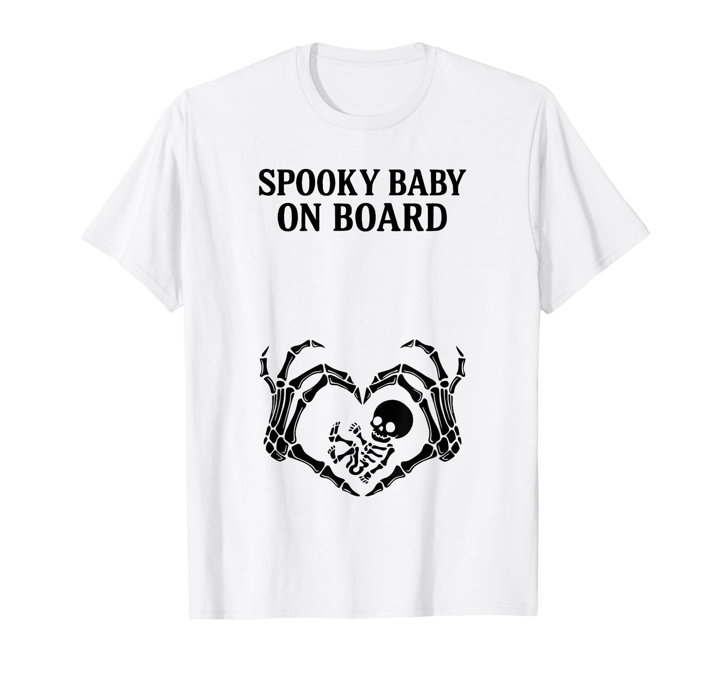 Spooky Baby On Board Skeleton Pregnancy Halloween T-Shirt