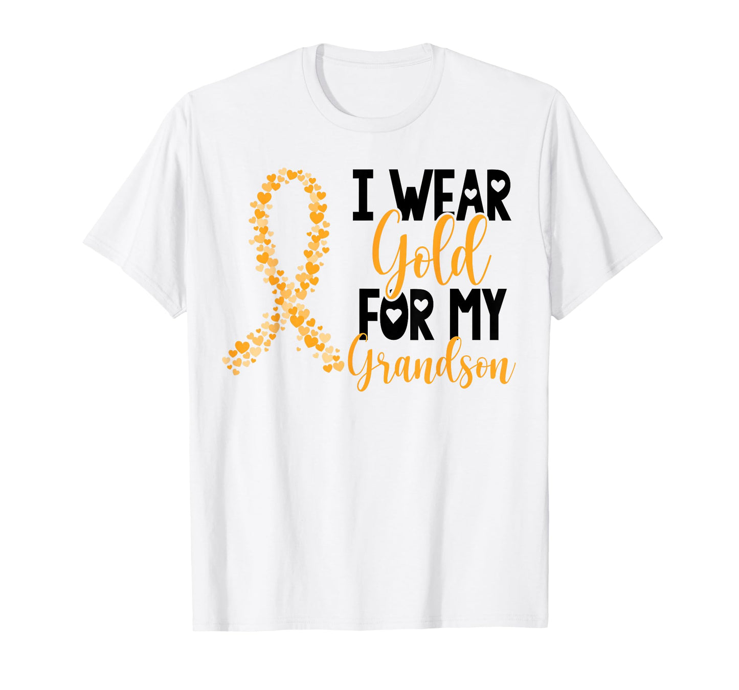 I Wear Gold For My Grandson Childhood Cancer Awareness T-Shirt