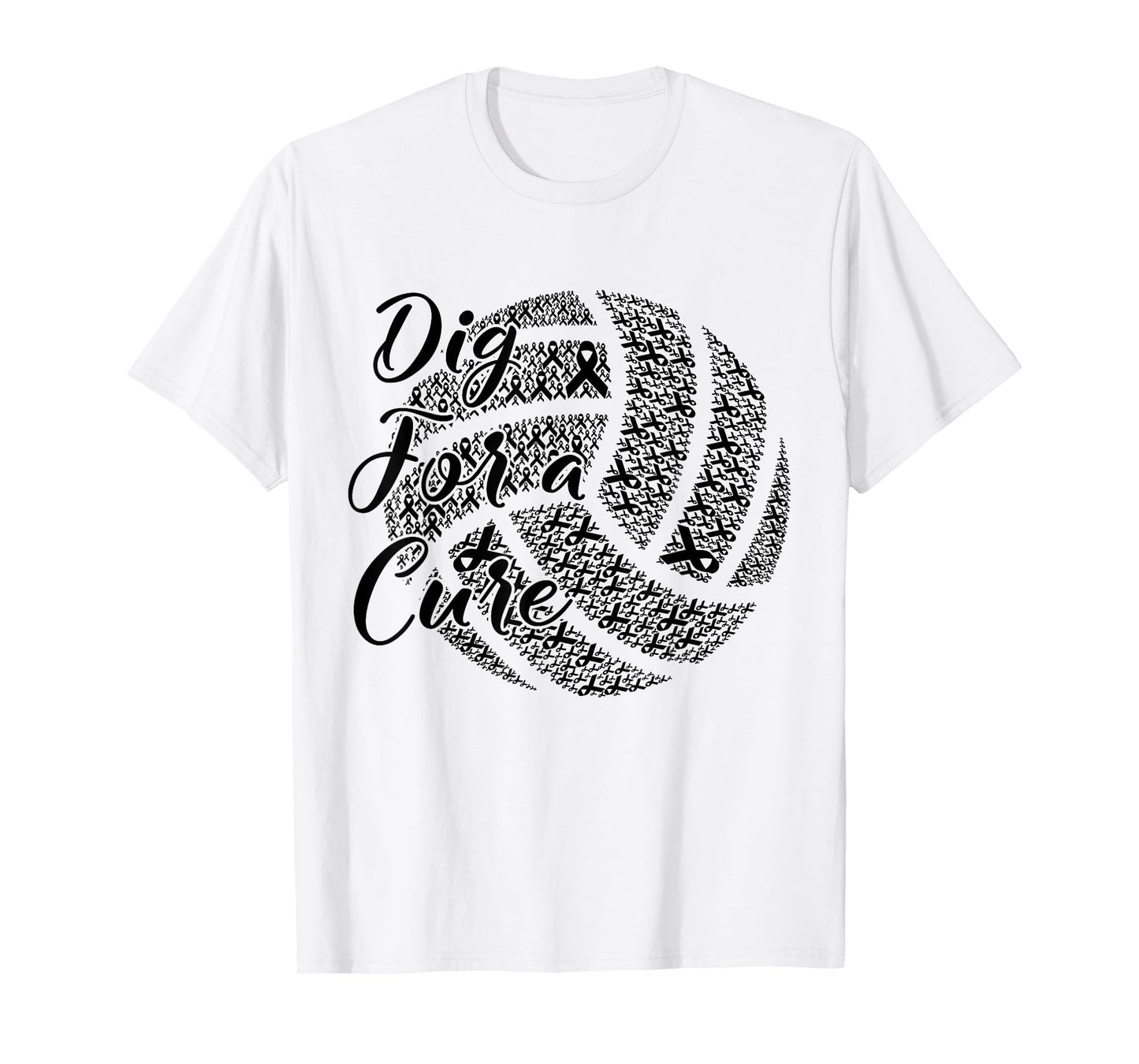 Dig For A Cure Breast Cancer Awareness Volleyball Pink T-Shirt