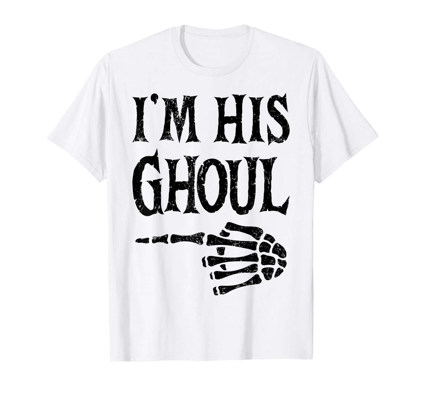 Im Her Boo Im His Ghoul Halloween Couple Matching Women Men T-Shirt