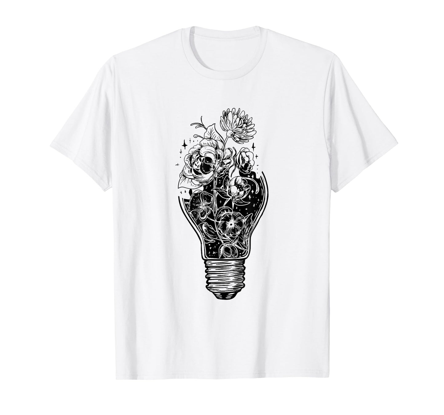 Flower Light Bulb of Power Tree Peace T-Shirt For Hippies T-Shirt