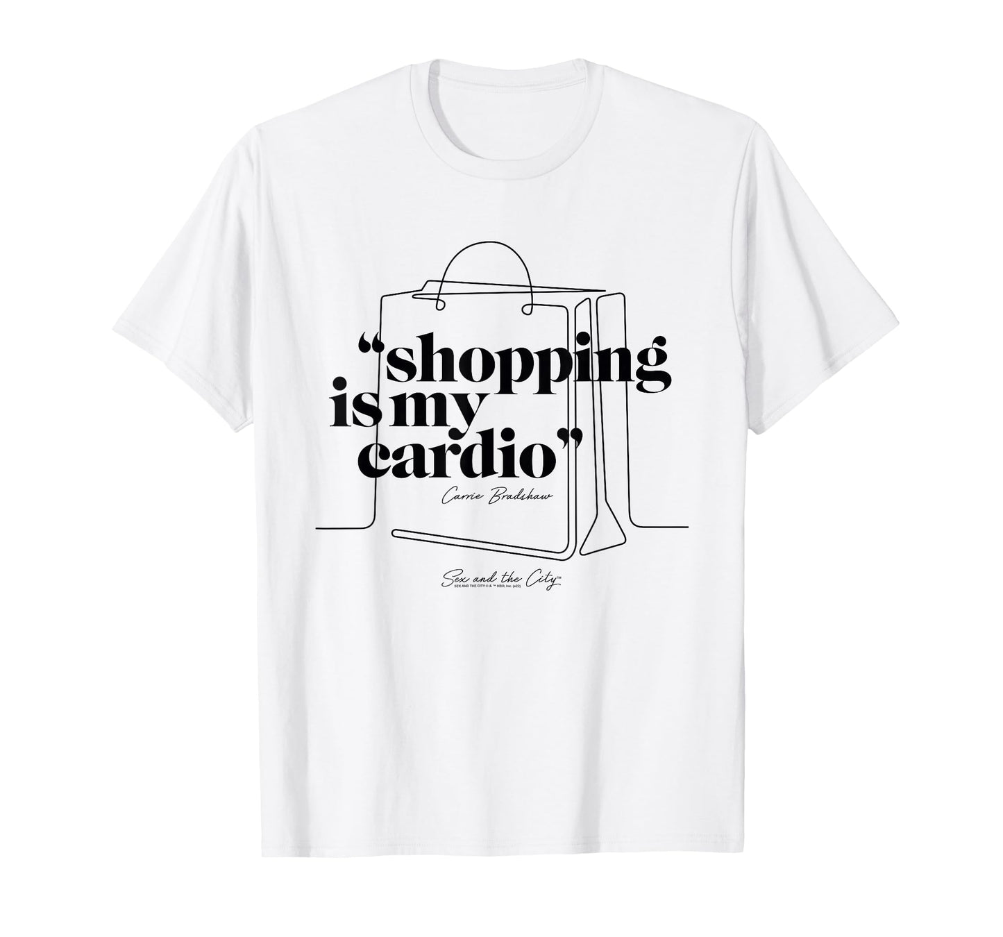 Sex and the City Carrie Bradshaw, Shopping Is My Cardio T-Shirt