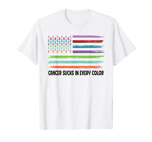 Cancer Sucks In Every Color Fighter | Funk Cancer T-Shirt