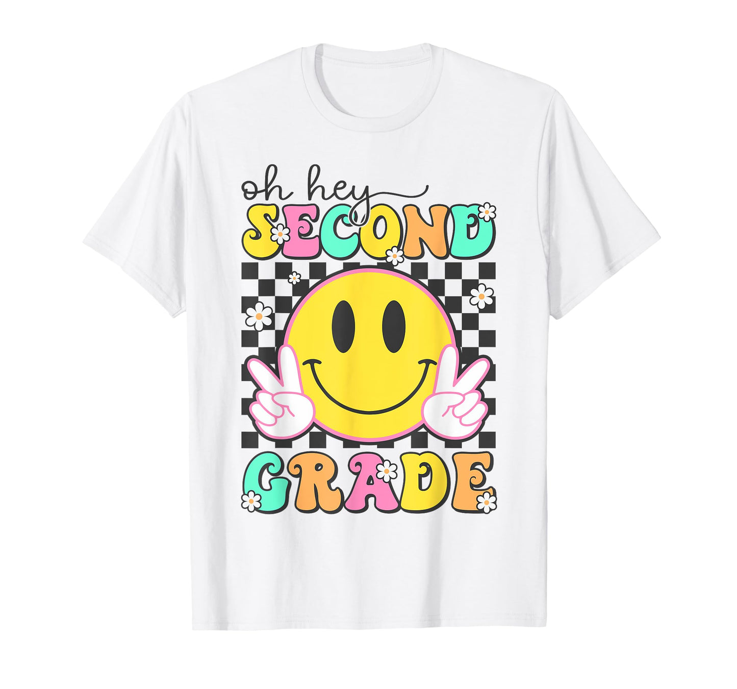 Oh Hey Second Grade Shirt Back To School Groovy 2nd Grade T-Shirt