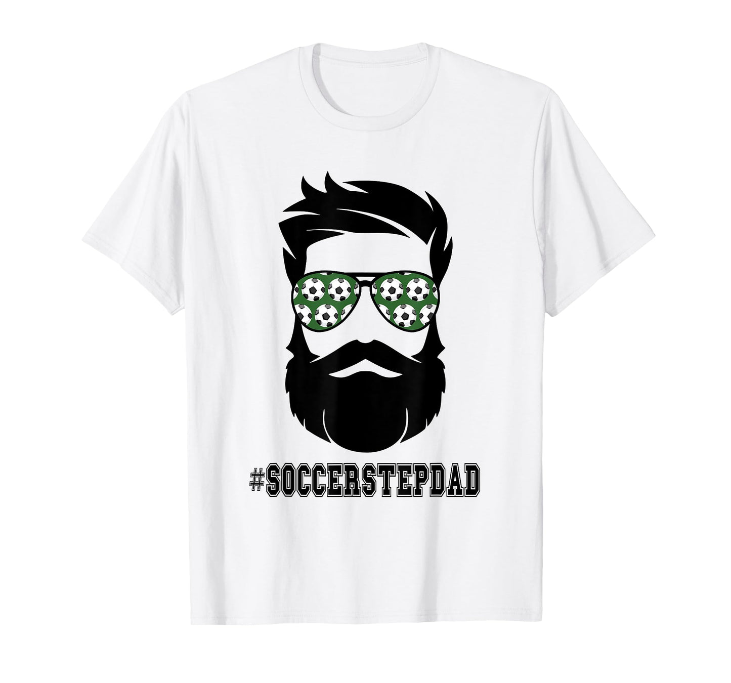 Soccer Stepdad With Beard Step Dad Step Father Stepfather T-Shirt