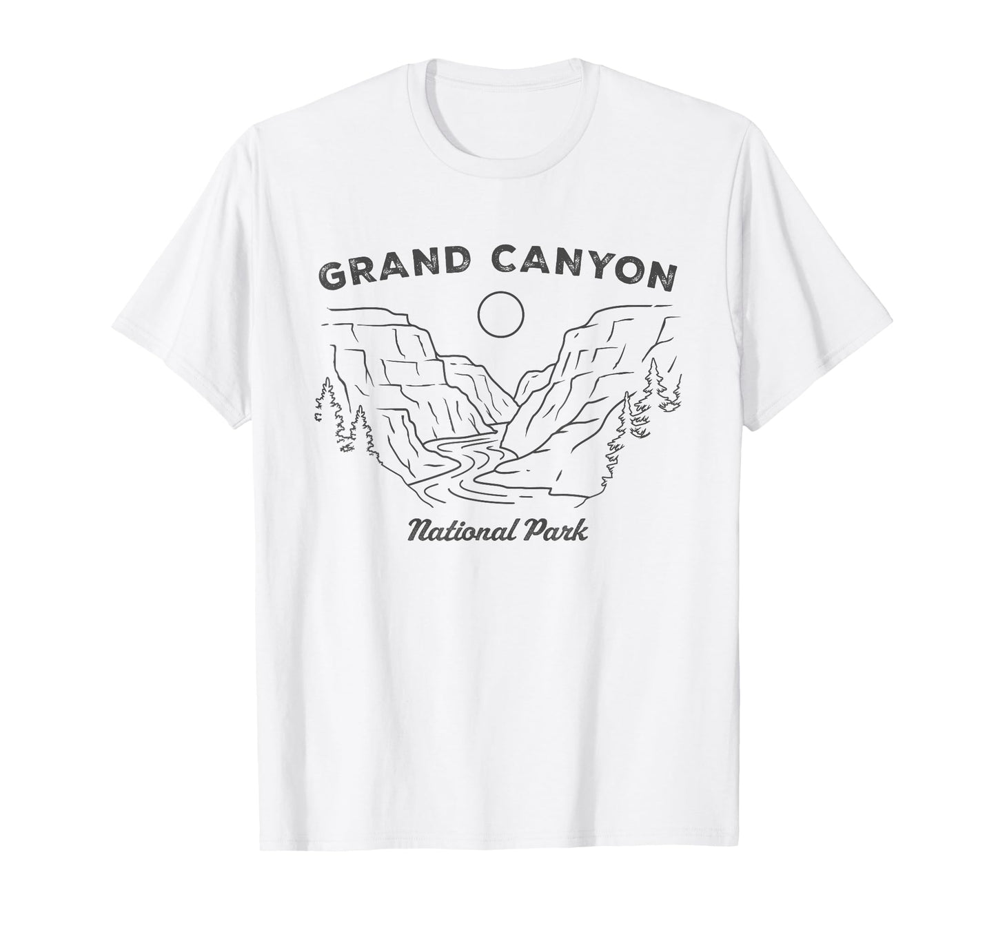 Retro Grand Canyon National Park Arizona Womens Mens Hiking T-Shirt