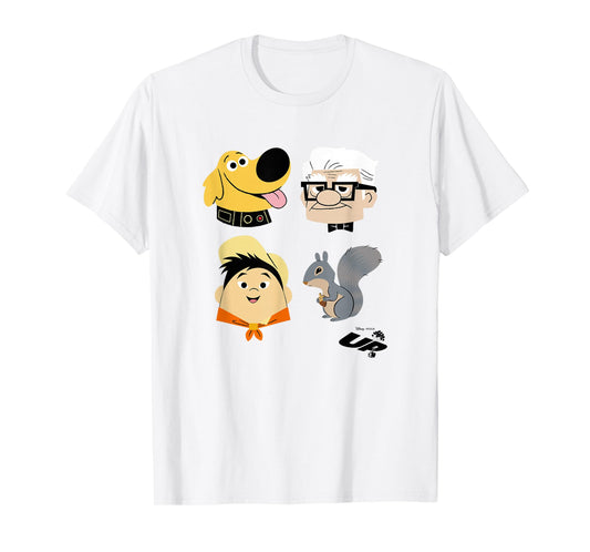 Disney Pixar Up Carl Russell Dug & Squirrel Group Shot T-Shirt