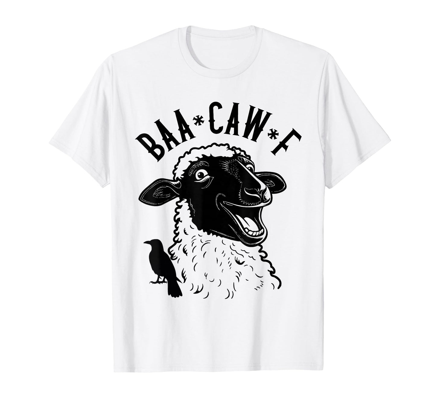 Sheep Baa + Crow Caw Back Off Pun Funny Tee for Introverts T-Shirt