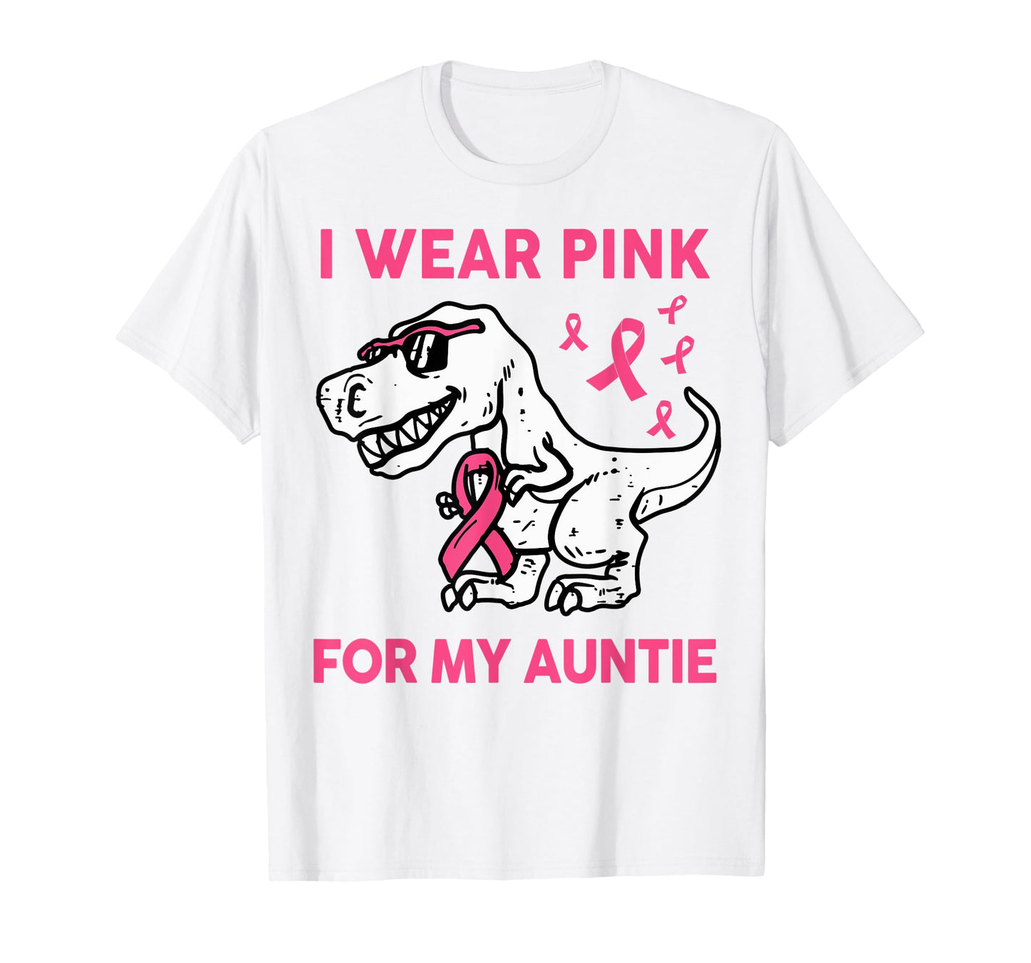 I Wear Pink For My Auntie Breast Cancer Awareness Toddler T-Shirt