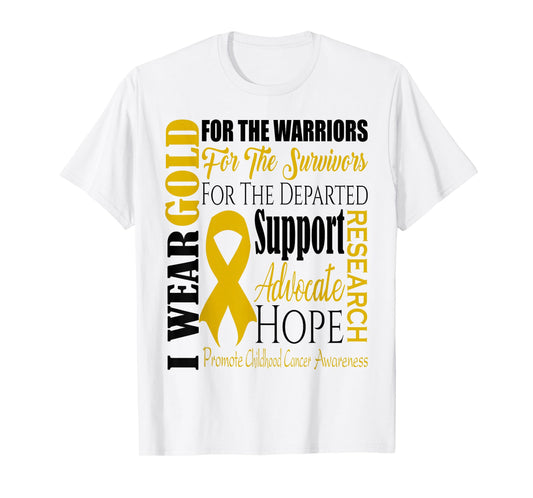 Childhood Cancer Awareness T Shirt Gold for a Child Fight T-Shirt