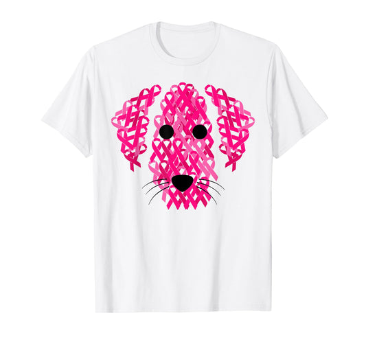 Dog Pink Ribbon Breast Cancer Awarenesss T-Shirt
