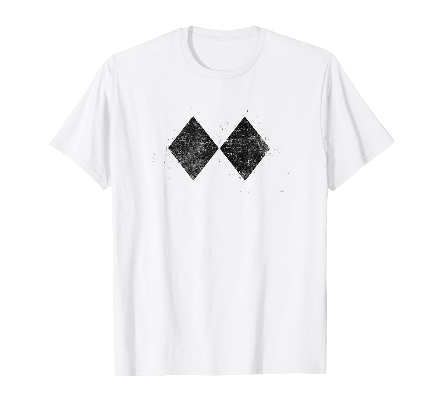 Retro Double Black Diamond Ski Sign Symbol Graphic T-Shirt