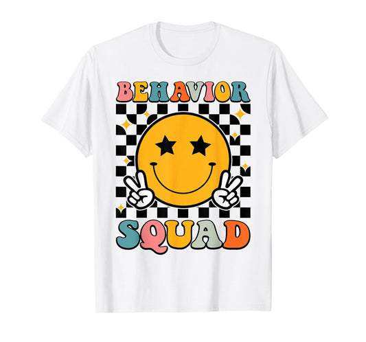 Behavior Squad Specialist Analyst Behavior Teacher Retro T-Shirt