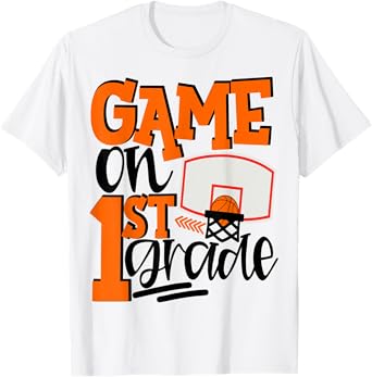 1st Grade Basketball First Day Of School Sports T-Shirt