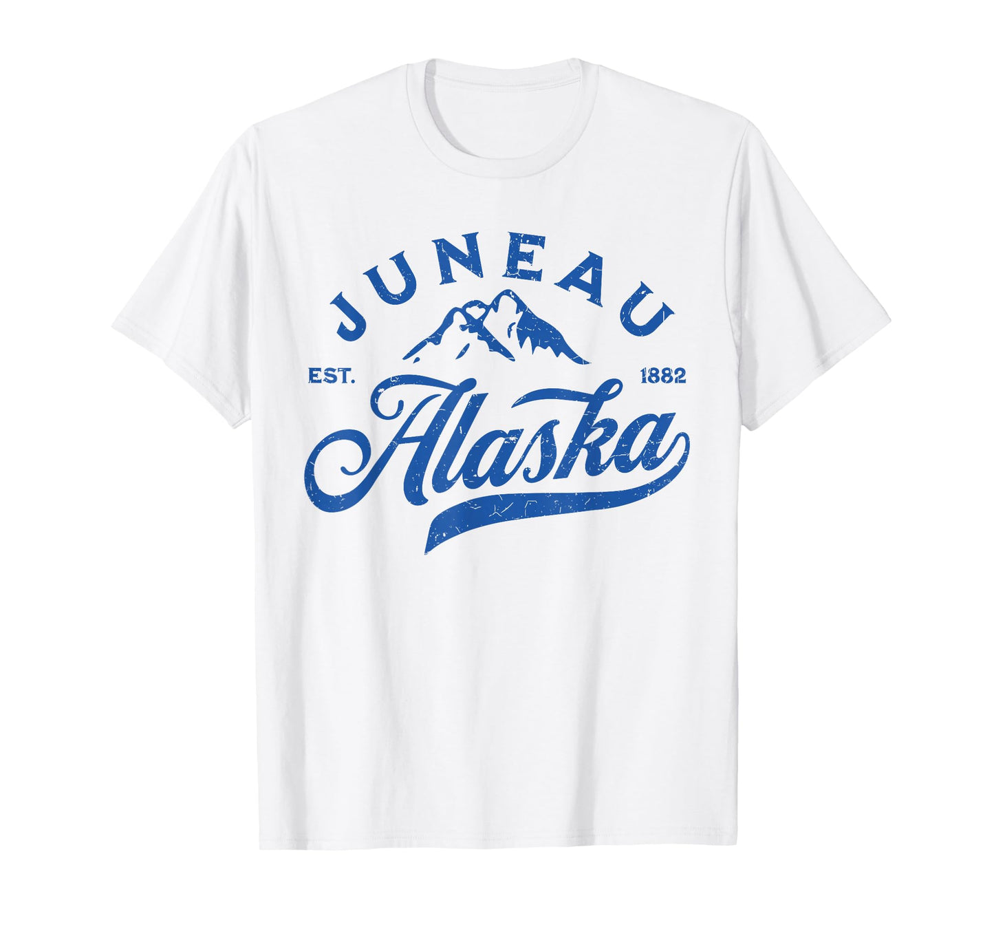 Vintage Juneau Alaska AK Mountains Family Vacation Souvenir T-Shirt
