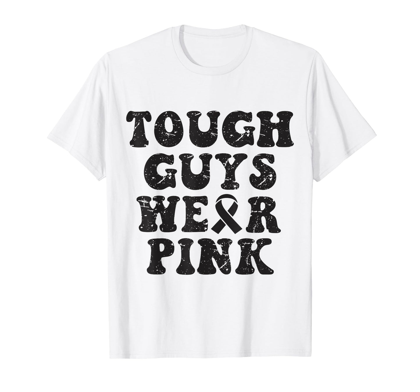 Tough Guys Wear Pink Funny Breast Cancer Awareness Men Kids T-Shirt