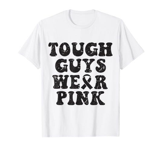 Tough Guys Wear Pink Funny Breast Cancer Awareness Men Kids T-Shirt