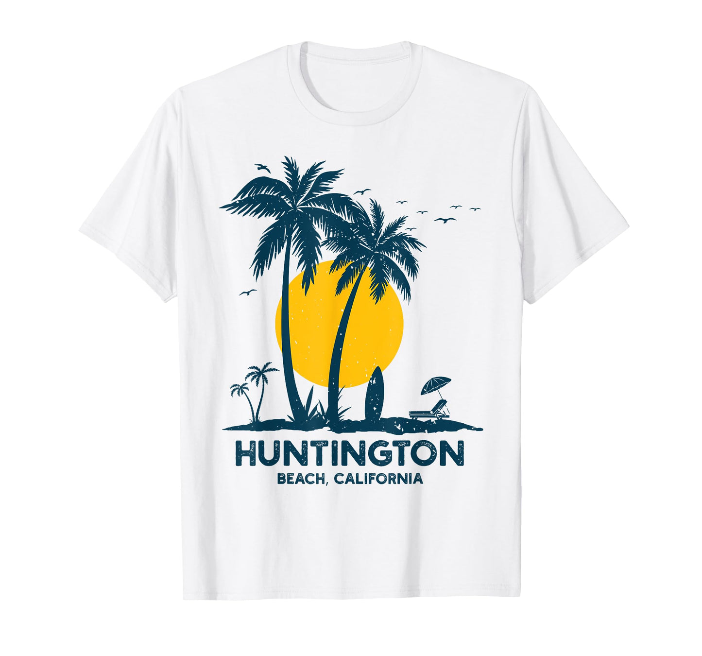 Vintage Huntington Beach California Surfing Retro Surf T-Shirt