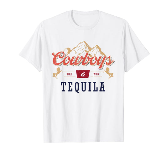 Cowboys And Tequila Outfit For Women Rodeo Western Country T-Shirt