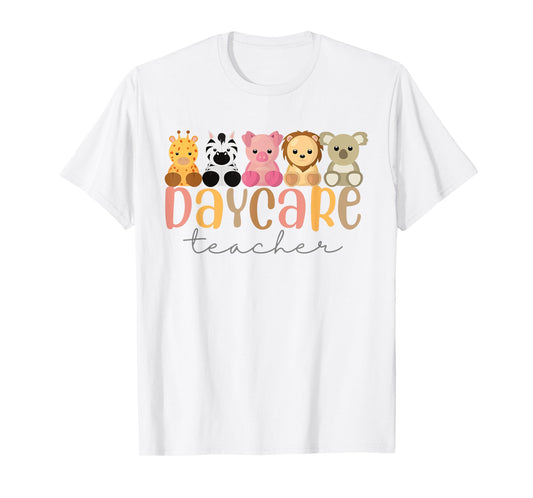 Daycare Teacher Animals Daycare Provider Back To School T-Shirt