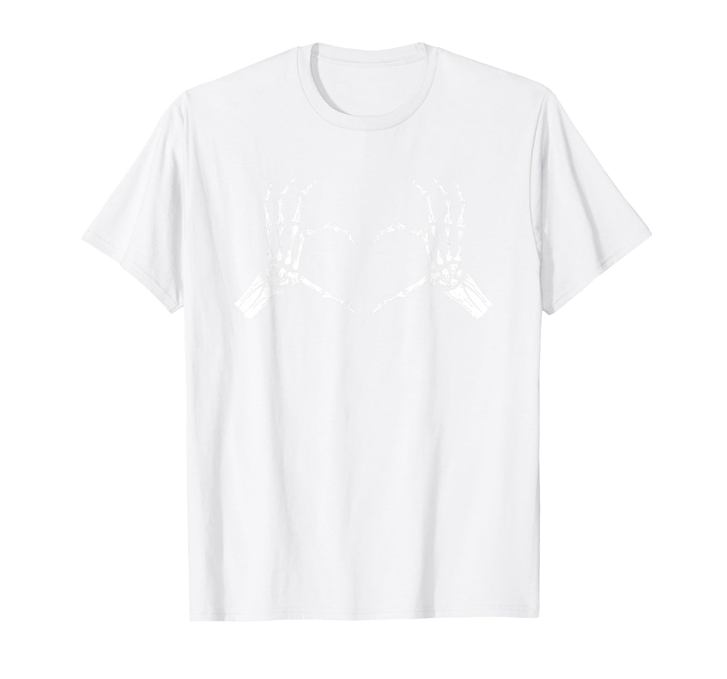 Skeleton Hand Heart Funny Halloween Costume Girls Women T-Shirt
