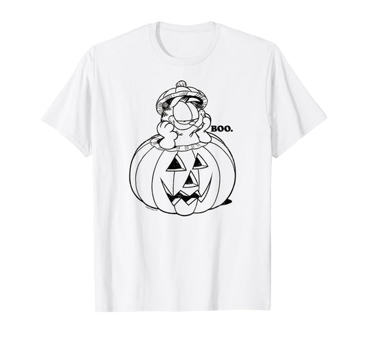 Garfield - Boo Halloween Jack O' Lantern Pumpkin T-Shirt