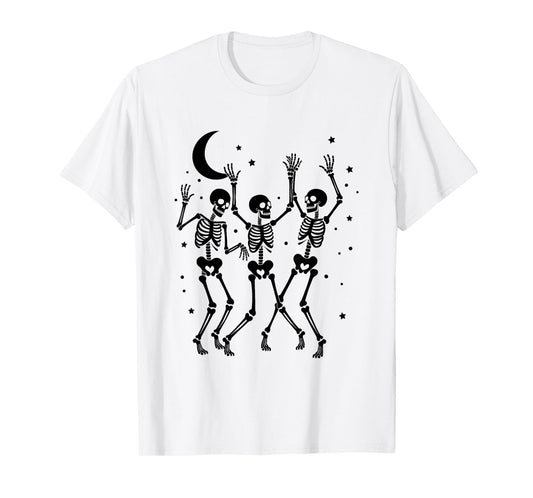 Dancing Skeleton Halloween Cowboy Skeleton Spooky Season T-Shirt