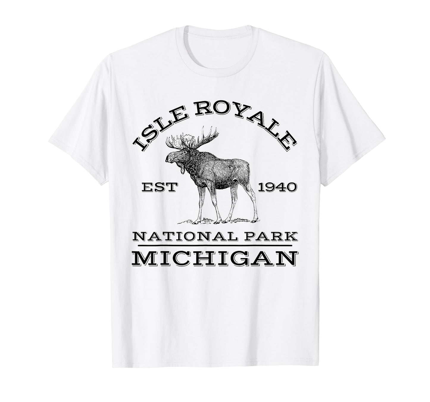 Isle Royale National Park Michigan Moose Hike Outdoors T-Shirt