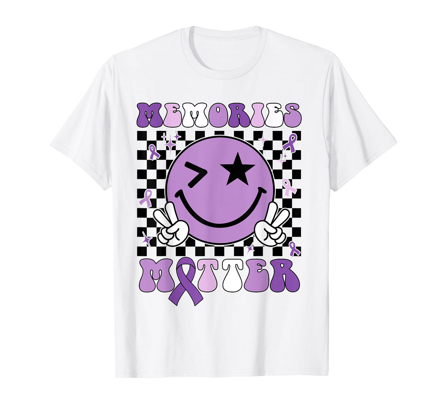 Memories Matter ALZ Purple Funny Meme Alzheimer's Awareness T-Shirt