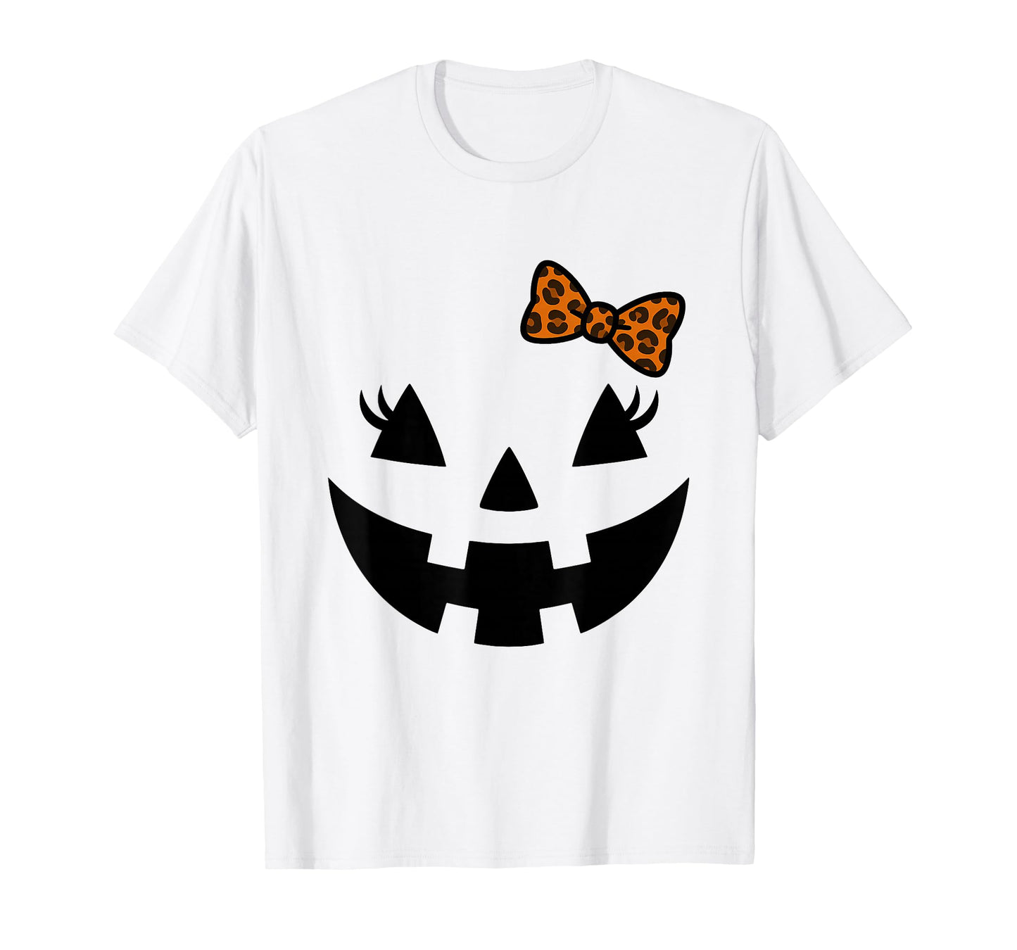 Jack O Lantern Pumpkin Face Coquette Bow Halloween Costume T-Shirt