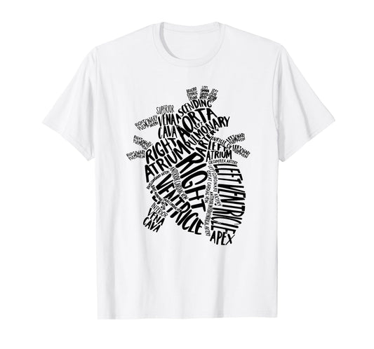CVICU Cardiac Nurse RN Anatomical Heart Nursing ICU EMT PACU T-Shirt