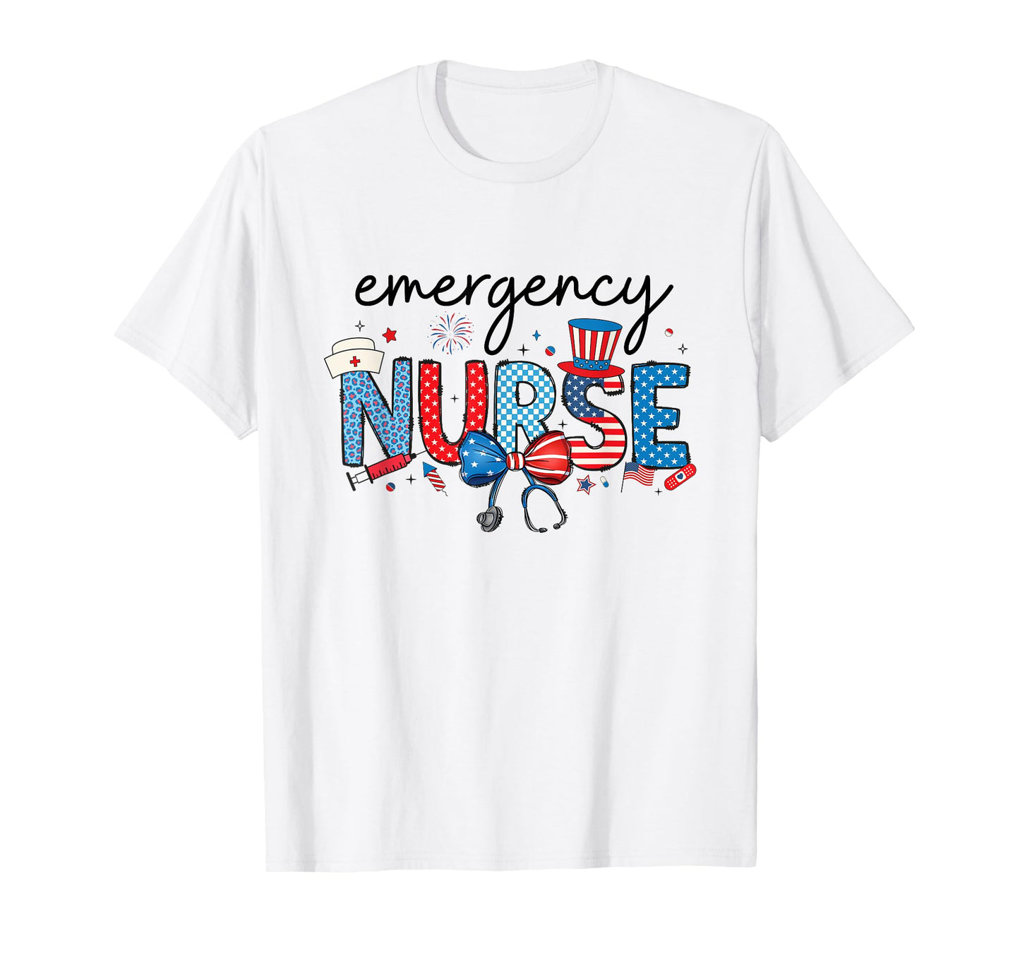 Emergency Department 4th of July USA Emergency Room Nurse T-Shirt