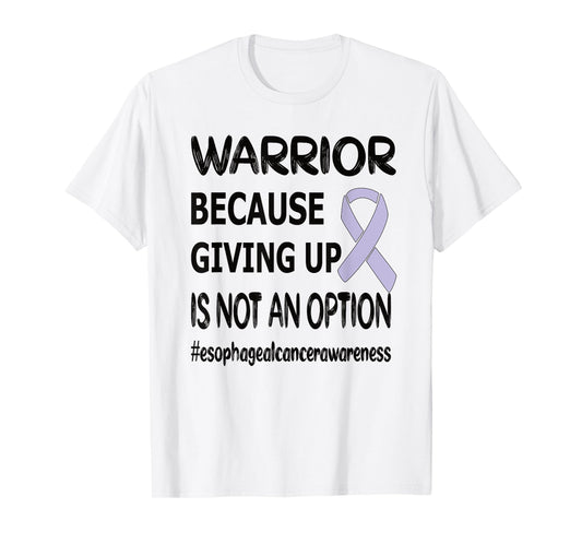 Esophageal Cancer Warrior Periwinkle Ribbon Cancer Survivor T-Shirt