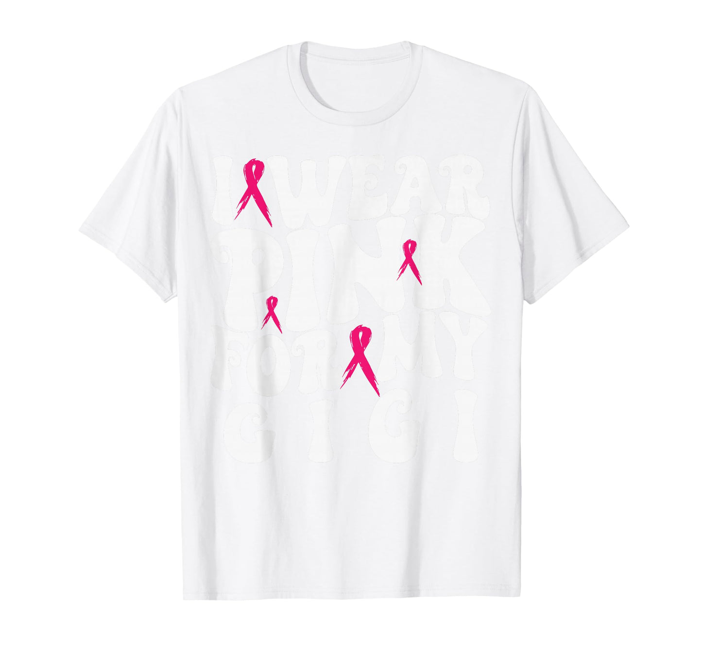 I Wear Pink for My Gigi Breast Cancer Awareness Kids T-Shirt