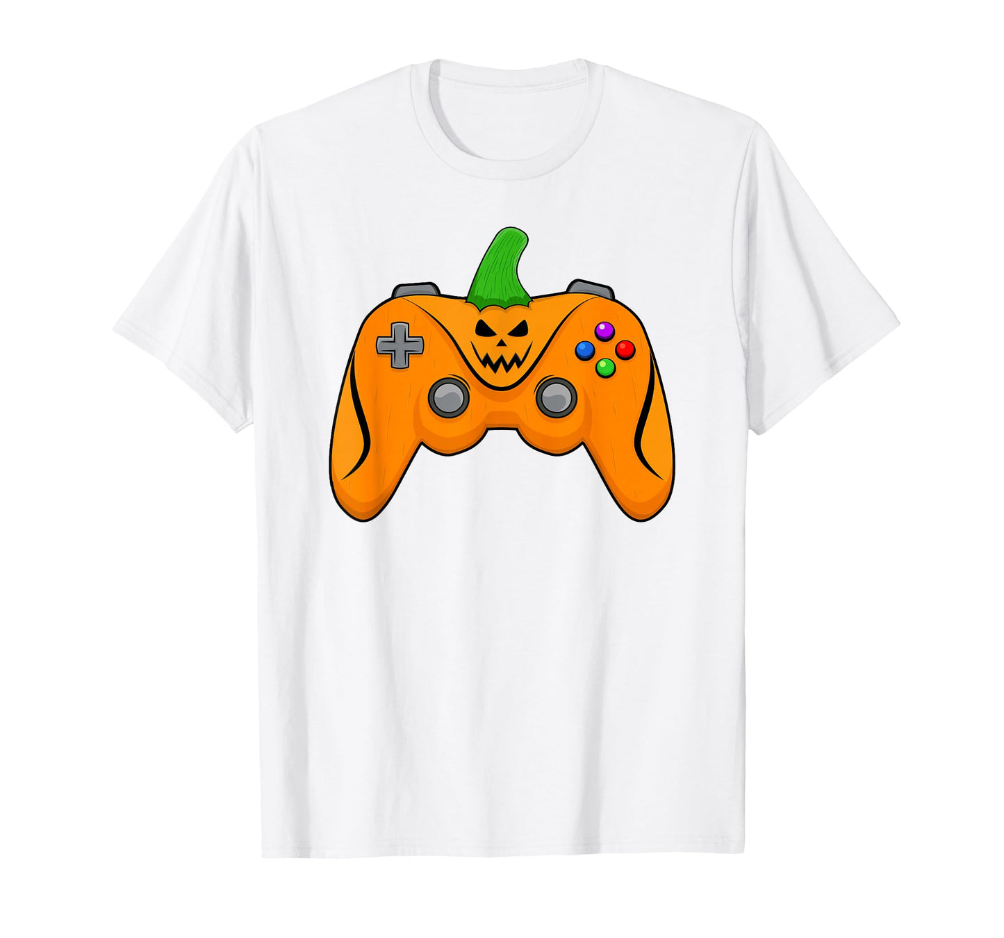Video Game Controller Pumpkin Face Halloween Gamer T-Shirt