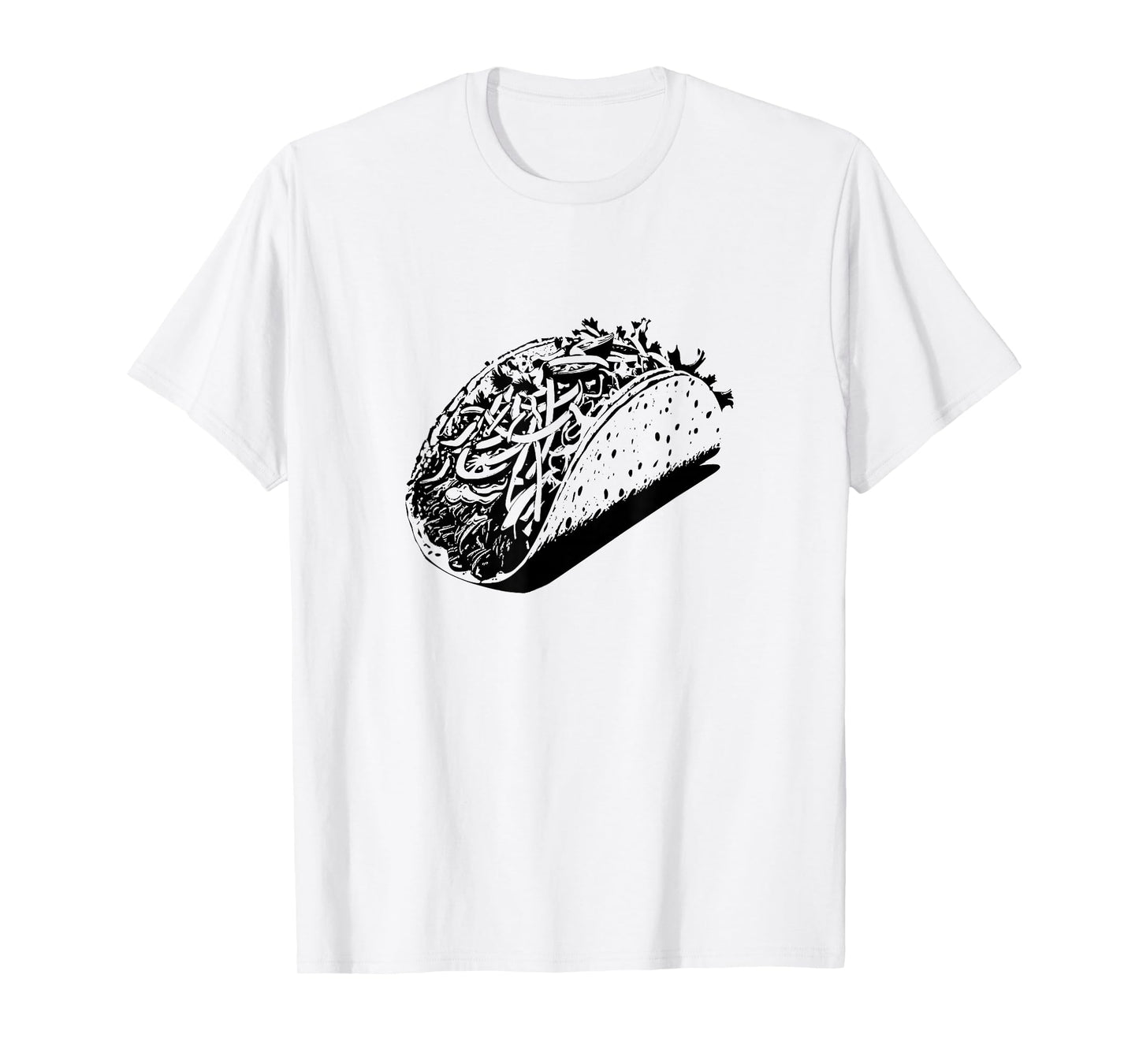 Minimalist Taco Graphic Tee – Foodie Streetwear, Bold Black T-Shirt