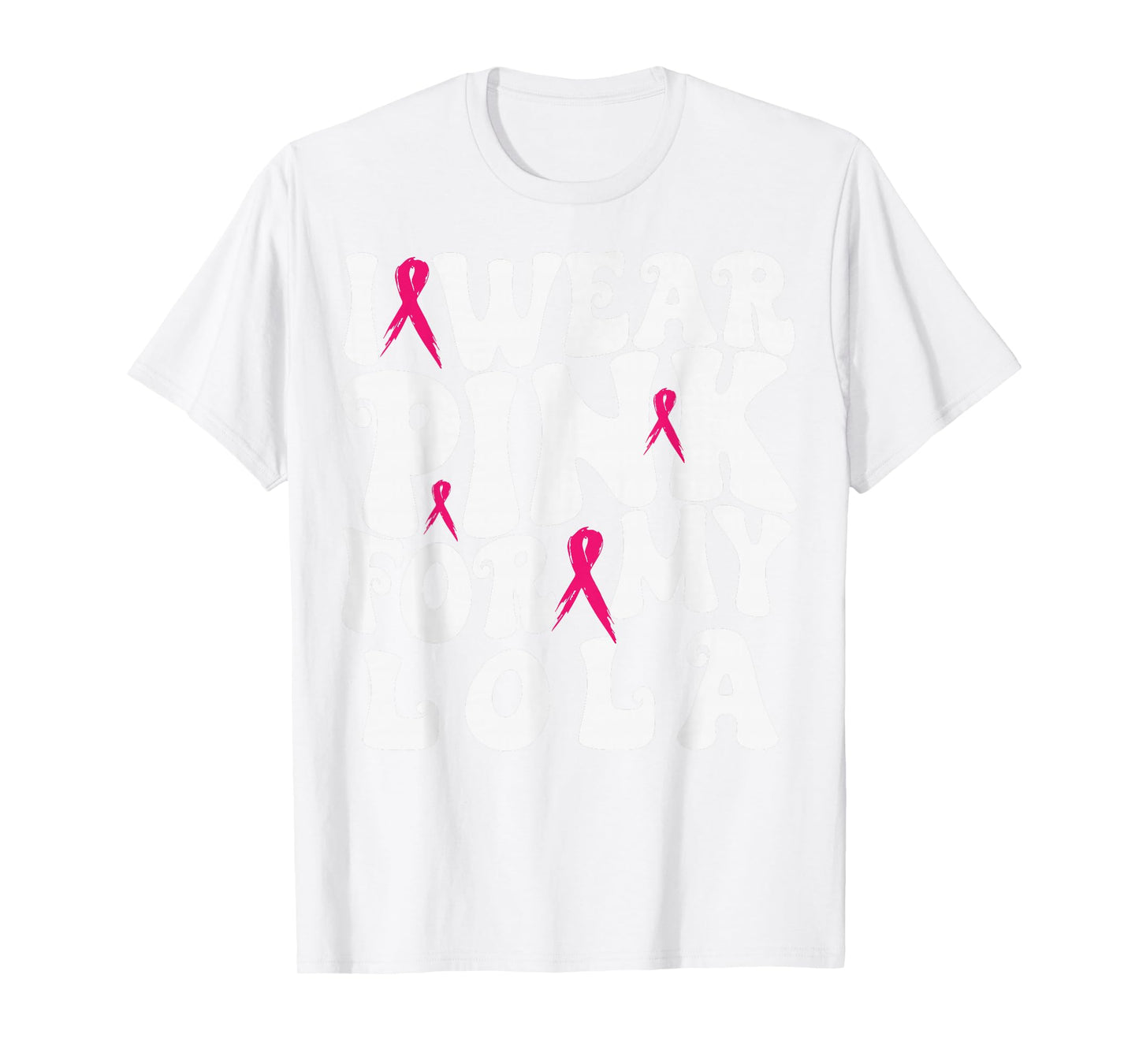 I Wear Pink for My Lola Breast Cancer Awareness Kids T-Shirt