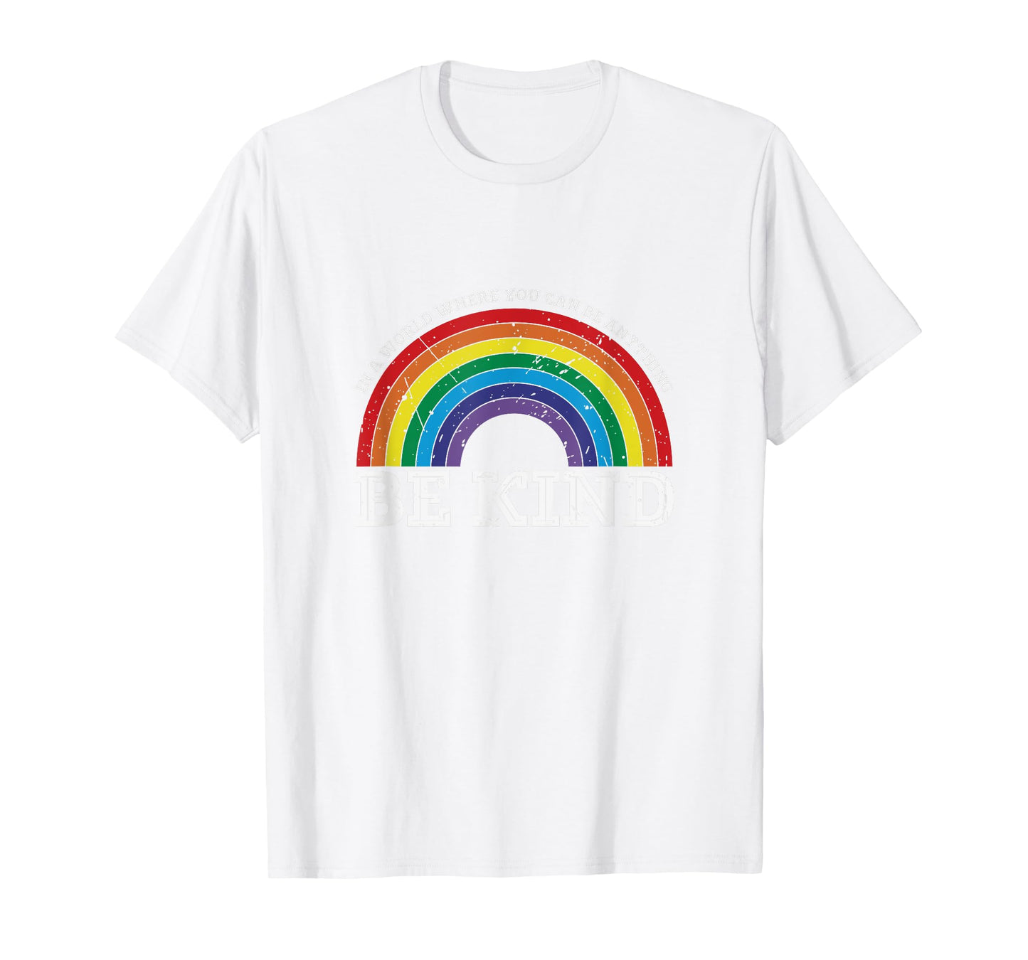 Pink Be Kind Rainbow Tee, Antibullying Kindness day Pink T-Shirt