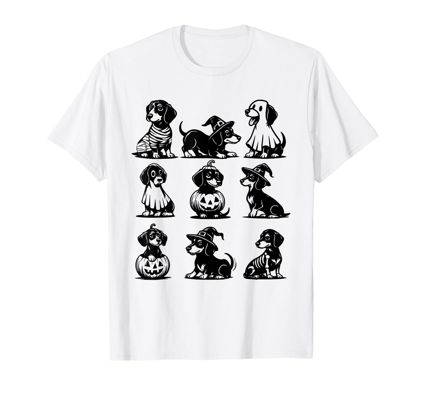 Funny Dachshund Halloween Wiener Dog Mom Dog Lover Spooky T-Shirt