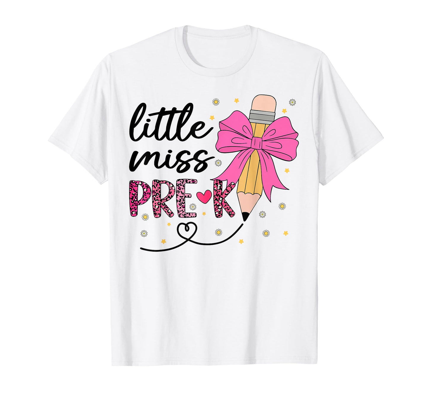 Little Miss PreK Pre K Coquette First Day Of School Girls T-Shirt
