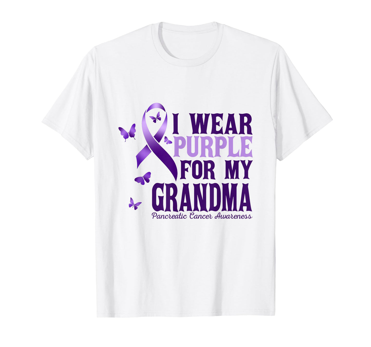 I Wear Purple For My Grandma Pancreatic Cancer Awareness T-Shirt