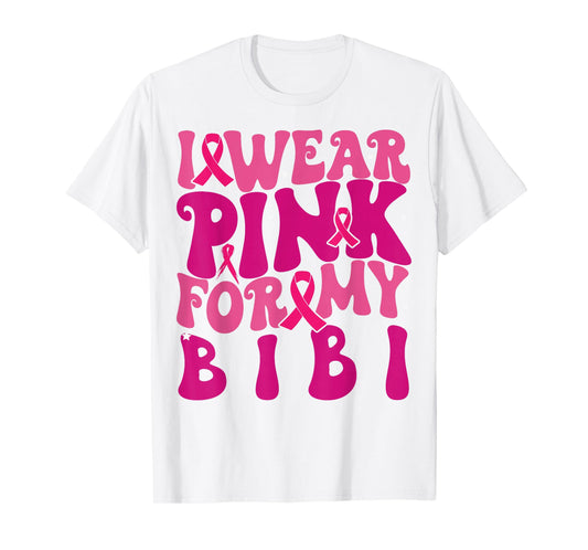 I Wear Pink for My Bibi Breast Cancer Awareness Kids T-Shirt